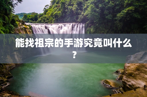 能找祖宗的手游究竟叫什么？