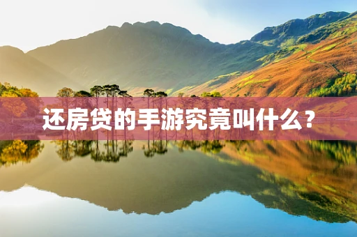 还房贷的手游究竟叫什么？