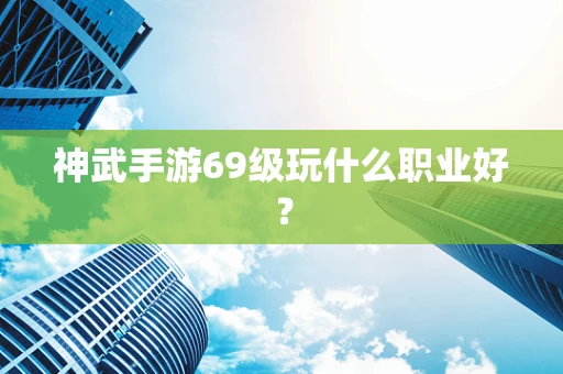 神武手游69级玩什么职业好？