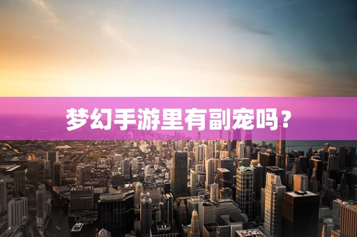 梦幻手游里有副宠吗？