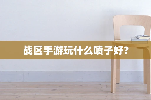 战区手游玩什么喷子好？
