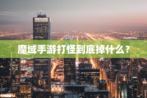 魔域手游打怪到底掉什么？
