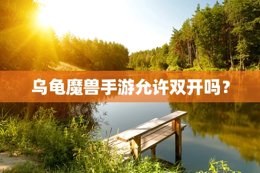 乌龟魔兽手游允许双开吗？