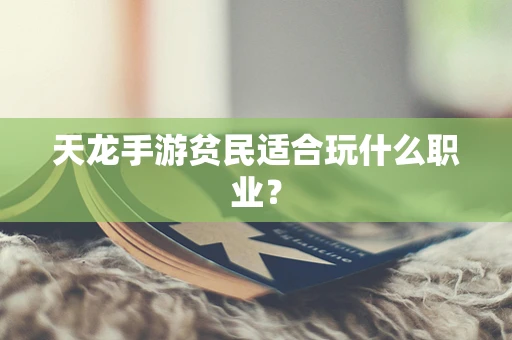 天龙手游贫民适合玩什么职业？