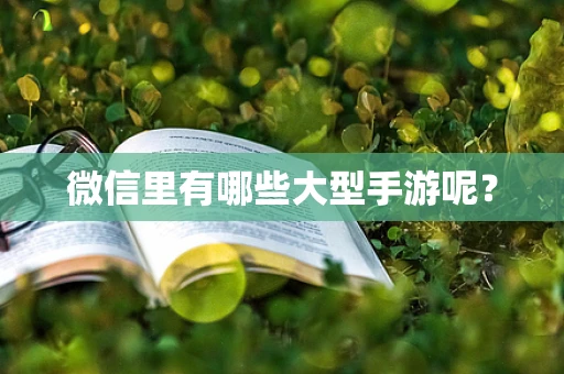 微信里有哪些大型手游呢？