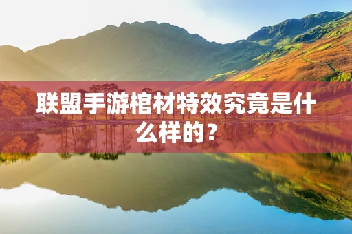 联盟手游棺材特效究竟是什么样的？