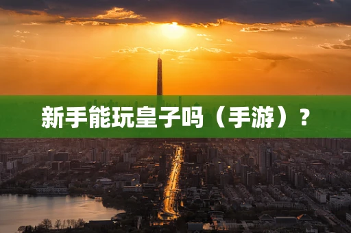 新手能玩皇子吗（手游）？