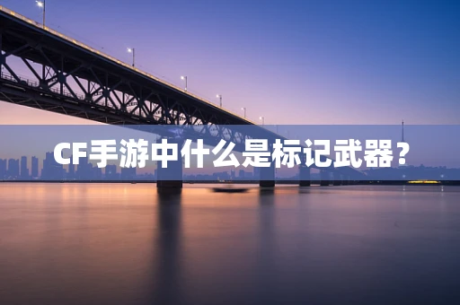 CF手游中什么是标记武器？