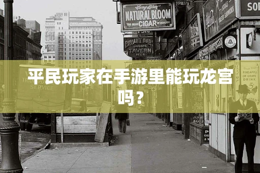 平民玩家在手游里能玩龙宫吗？