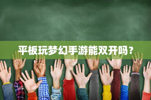 平板玩梦幻手游能双开吗？
