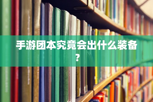 手游团本究竟会出什么装备？