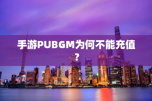 手游PUBGM为何不能充值？