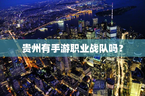 贵州有手游职业战队吗？