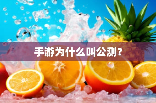 手游为什么叫公测？