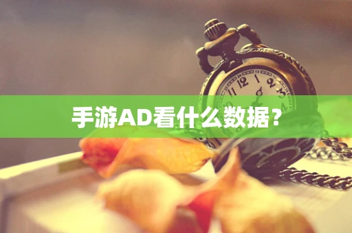 手游AD看什么数据？